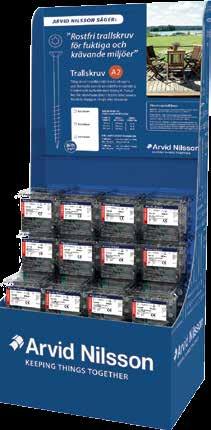 603-08-008 66 st 4,2x42 mm, 132 st 4,2x56 mm, 66 st 4,8x75 mm : TRALLSKRUV A2 A2 Display, 3 dimensioner, artikelnr.