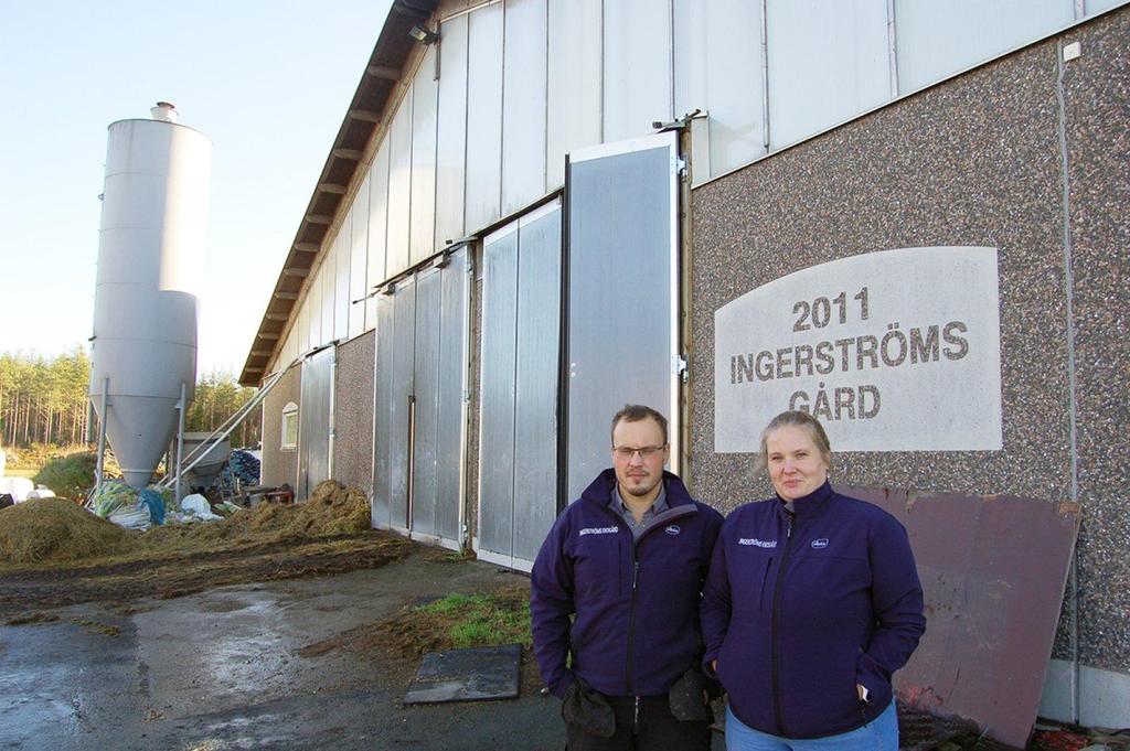 För sju år sedan tog Andreas och Maria Ingerström i bruk större fähusytor, och för ett och ett halvt år sedan lade de om till ekologisk mjölkproduktion.