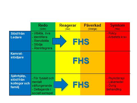 Figur 2 visar fyra typer av stressorer som kan leda till att individer riskerar att drabbas av för varaktiga stressreaktioner: Inre konflikt Livshot Förlust Kronisk stress De första tre är oftast