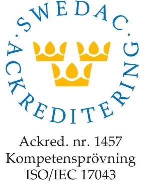 Beslut om ackreditering av verksamheten togs 2004-12-10 Femte utgåvan 2017-10-03 Korrigerad utgåva (ver. 1.