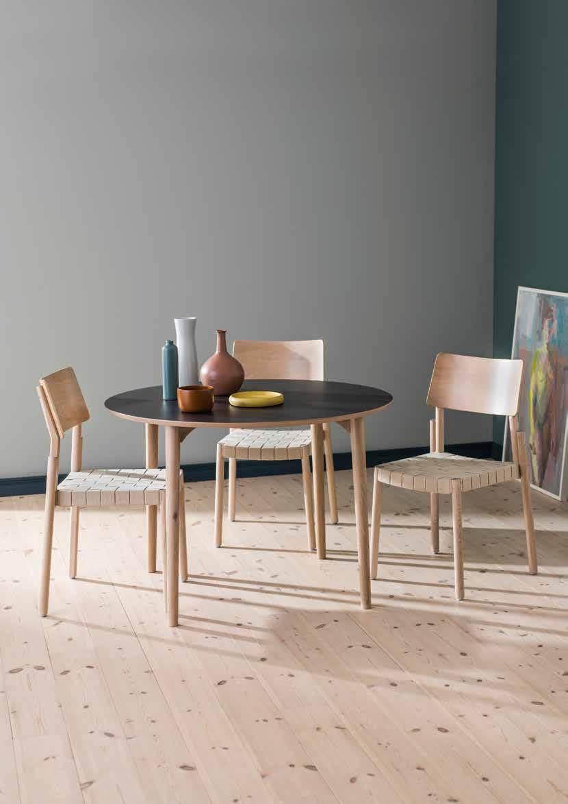 Bordsskiva rund 110cm grafit med ben runt
