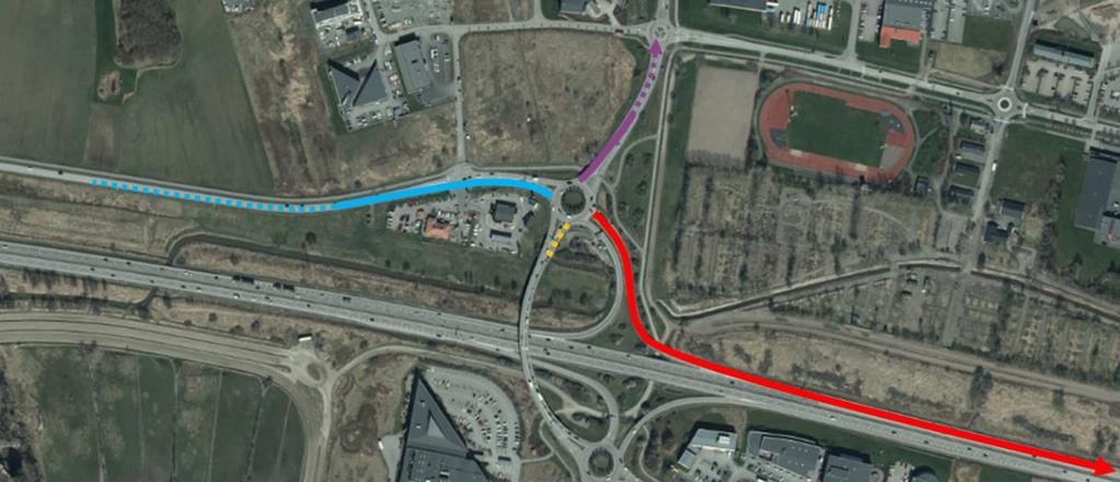 till Söderleden, något som även observerades vid platsbesöket i samband med trafikräkningen. Under denna period gick även trafiken på Söderleden trögt.