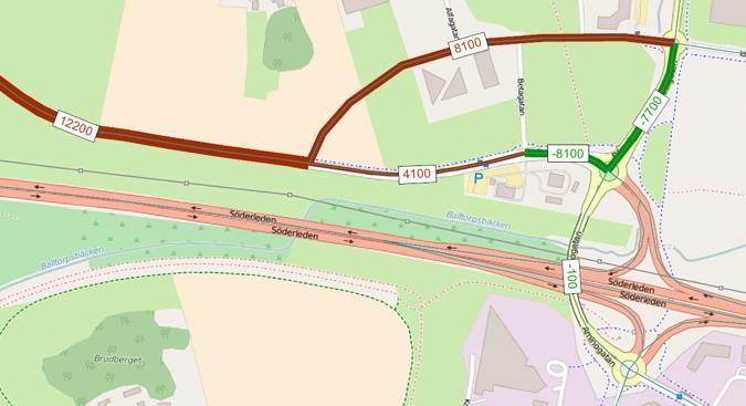 Visumanalysen visar på en överflyttning av trafik för resande mellan Bifrostgatan och Jolengatan samt vise versa från den norra cirkulationen till den nya kopplingen.