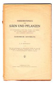 22 RANTASALO, A. V. Vorbereitungen zum Säen und Pflanzen im Volksaberglauben der Finnen und Esten mit entsprechenden gebräuchen der Germanen verglichen. Diss.