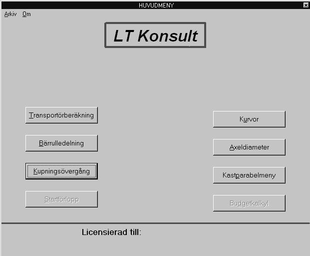 Kupningsövergång. Även här har vi två beräkningsalternativ att välja mellan.