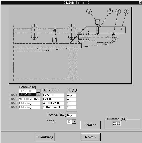 24. Fig. 42 Även här har du möjlighet att ändra dimension på Pos.1 och Pos.
