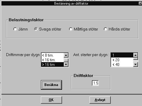 Bestämning av driftfaktor (Fig.10) Fig.