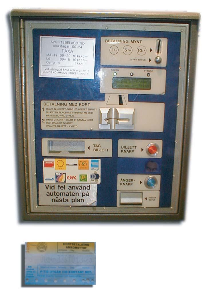 Automat 2 Myntinmatning Kortinsättning Display