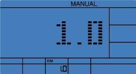 5.4.5 MANUAL-läge 1) MANUAL-val se 2) Inställning av värden När du börjar träningen kommer den redan inställda datan att börja räkna