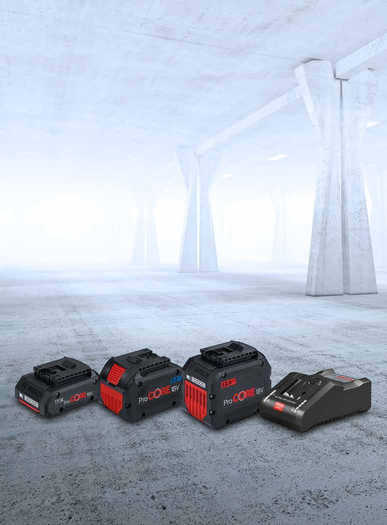 VI REVOLUTIONERAR BATTERITEKNIKEN Den nya batteriserien ProCORE18V sätter ny standard när det gäller kraft Batterierna i ProCORE18V-serien har bättre prestanda och längre livslängd och passar till