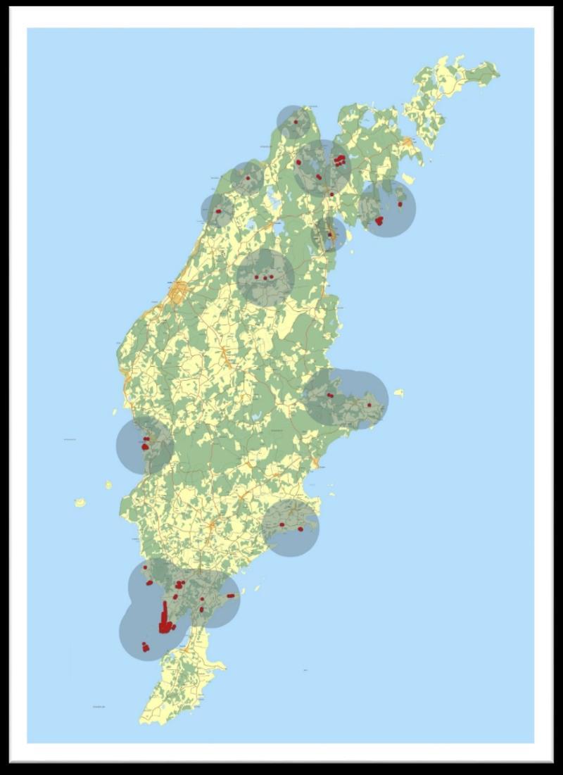 13 Vindkraft på Gotland Ca 133 vindkraftverk (som mest ca 160) Generationsväxling har genomförts i vindparker byggda på 1990-talet