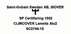 Isolerproduktens typbeteckning - Typgodkännandets