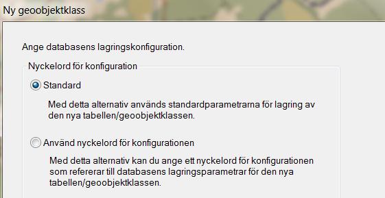 4. I nästa steg låter man Standard kvarstå I sista steget; lägg till ev. attribut som ska ingå i objektet.