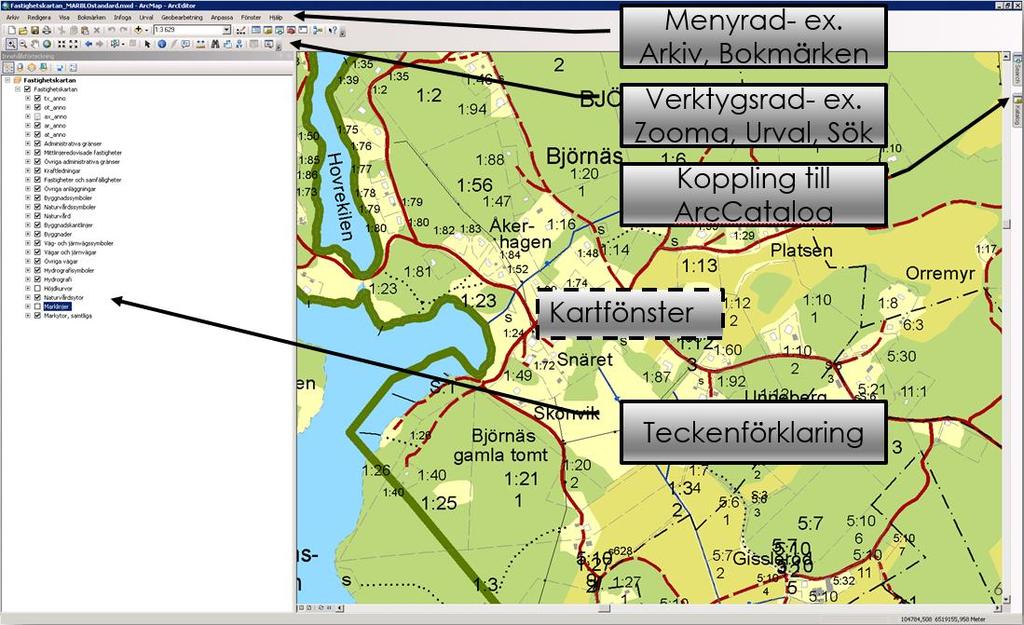 Öppna ArcMap Starta ArcMap- Start- Alla program- ArcGIS- ArcMap Avbryt och öppna ett tomt