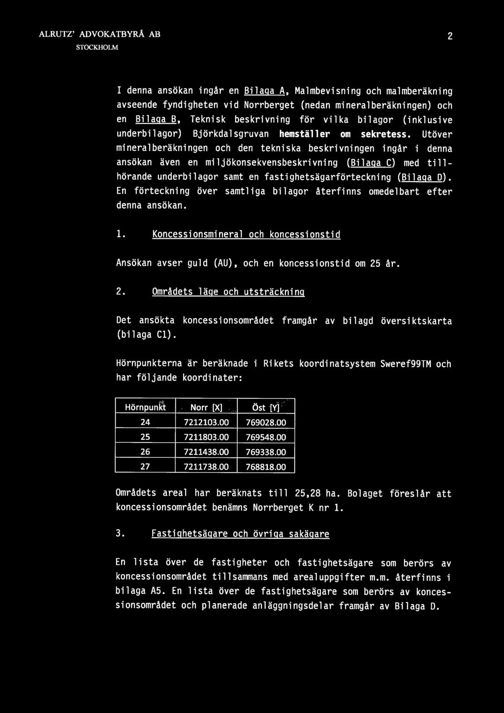 hemställer om sekretess.