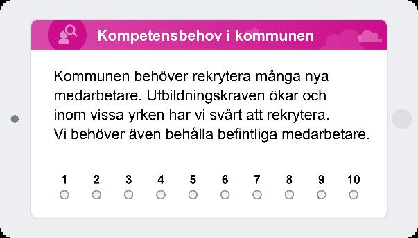 Kompetensbehov i kommunen var det område som kontoret värderade högst av