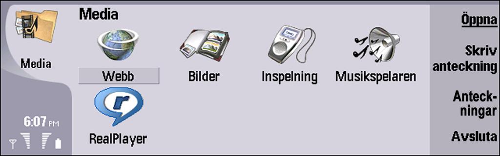 14. Mediaprogram Öppna Skrivbord > Media. Bilder Öppna Skrivbord > Media > Bilder. Bilder består av två olika vyer: I bildläsaren kandu t.ex.