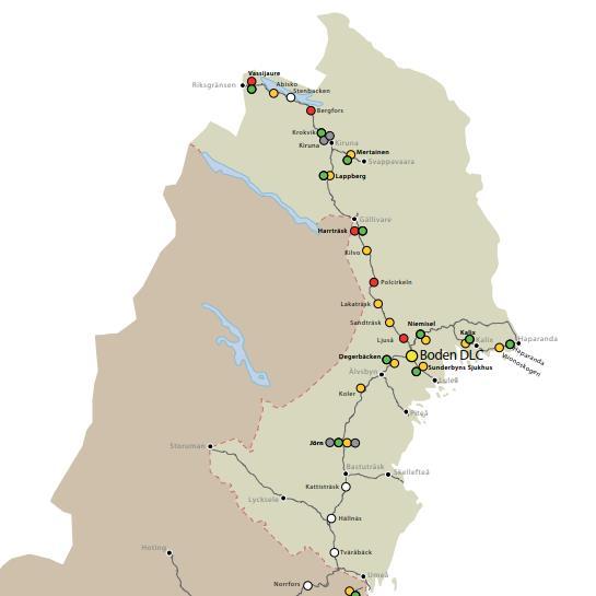 Verklighetslabb digital järnväg Regionkontor: Luleå Trafikcentral: Boden Malmbanan: Luleå Riksgränsen Haparandabanan: Boden Haparanda