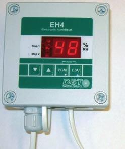 Hygrostat och regulator EH3 T2 Hygrostat EH4 Rumssensor Kanalsensor IP 65 Konstant flöde med frekvensomvandlare Konstant flödesreglering oavsett tryckfall i filter.