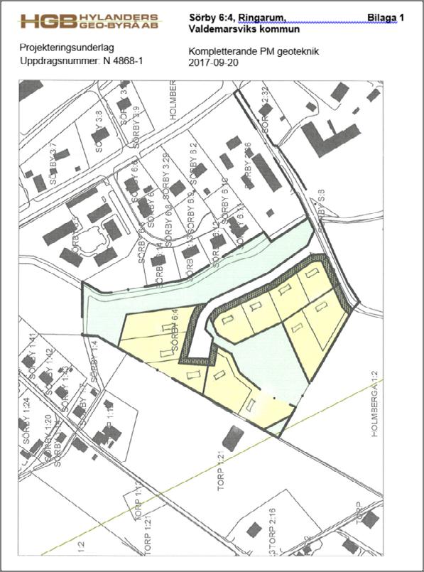 Vårt datum 2018-01-16 PLAN.2015.6 5 (15) Schematiska illustrationer ur den geotekniska utredningen, över rekommendationerna för byggnaders placeringar.