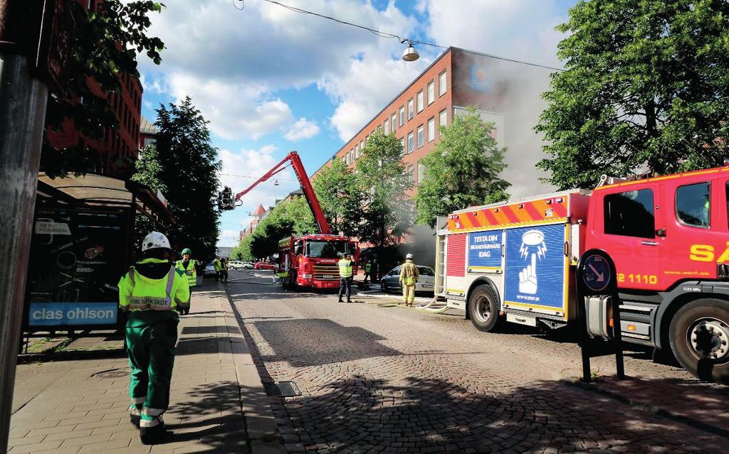 Hantera Skadehändelser i SÄRF 27- Antal larm fördelade på vanligt förekommande händelser 216-3 1 8 6 25 216 4 2 Branden, som startar i en varugång, upptäckts av en kund och personal utför släckförsök