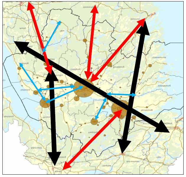 Funktionella transportstråk mål och brister 9 Den övergripande funktionen för infrastrukturen är att skapa god tillgänglighet för människor till arbete, studier, fritidsaktiviteter, kultur, service