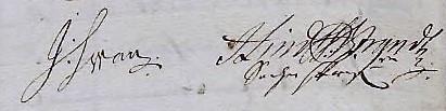 19 Namnteckningar länsman Israel Svan och sockenskrivare Henrik Strand 1714 Israel Israelsson Svans far konstapeln Israel Svan med hustru upptas i anslutning till komminister Anund Curtelius 1698.