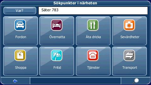 med miljontals tänkbara besöksmål. Platserna kan ligga i närheten av din färdväg eller på längre avstånd. Var? visar startpunkten för sökningen. Närliggande besöksmål visas.