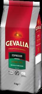 GEVALIA PROFESSIONAL ESPRESSO AROMA BAR En kraftig espresso i typisk syditaliensk stil med viss rökighet och toner av smörkola.