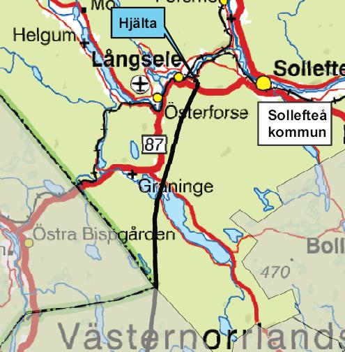 30 6 MILJÖKONSEKVENSER VÄSTERNORR- LANDS OCH JÄMTLANDS LÄN 6.1 SOLLEFTEÅ KOMMUN 6.1.1 LEDNINGEN I LANDSKAPET av ledningen på en sträcka av ca 26,5 km.