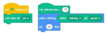 Vid 0 syns inte bakgrunden alls och vid 100 syns bara bakgrunden och videokamerans bild syns inte alls. Även om inte videokamerans bild syns på scenen så fungerar rörelseavkänningen.