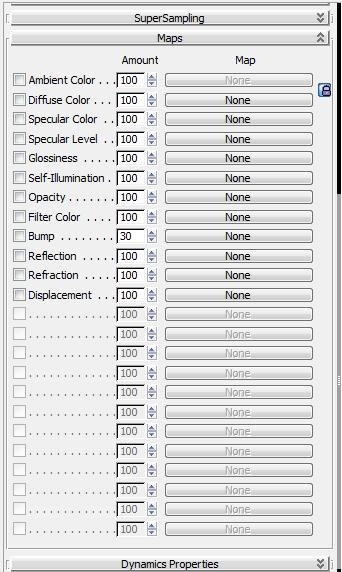 Ovan: Maps i Material Editor samt Material/Map Browser.
