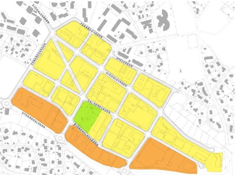 KOMMUNSTYRELSENS FÖRVALTNING TJÄNSTEUTLÅTANDE DATUM DIARIENR SIDA 201-05-29 KS-201/1400 3 (6) Underlag från tidigare skissarbete Byggherrarna har tagit fram skisser på hur de vill bygga ut området.