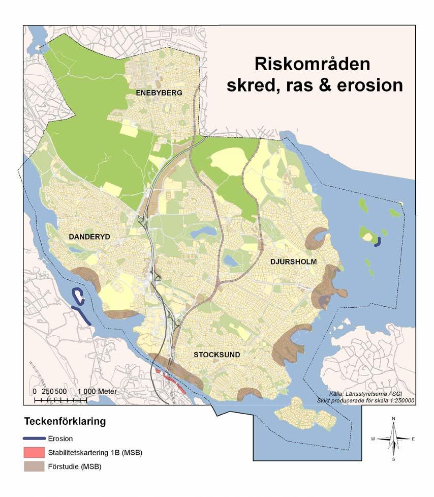 Figur 8, riskområden för ras och skred och erosion 2.
