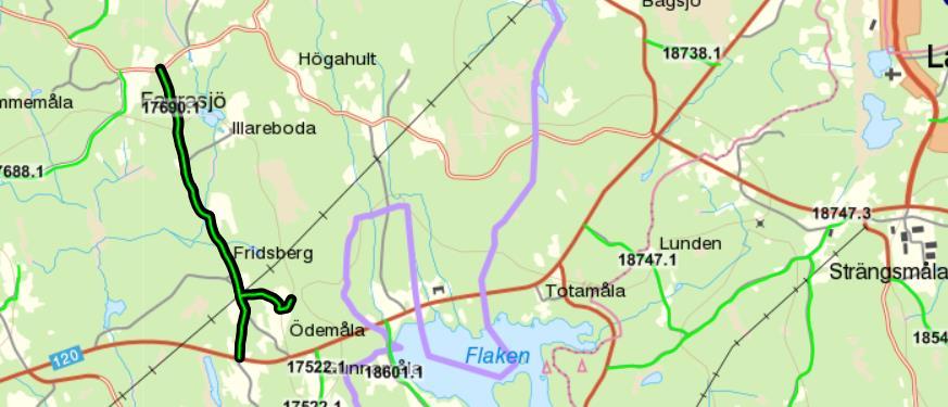 Bilaga 2020 17690 Illareboda, Tingsryds kommun Förstärkning 12000 m2 Vägen är idag belagd, och i trafikklass mellan, vilket gör att vi