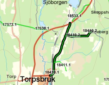 Bilaga 18410 Notteryd, Alvesta kommun Ny toppbeläggning 15000 m2 Vägen är idag belagd, och