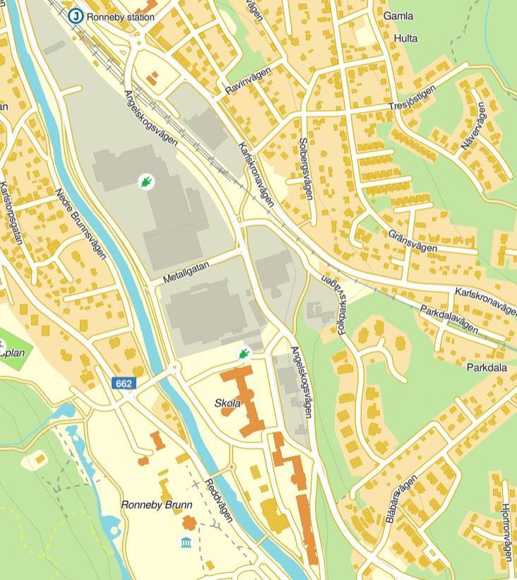 Busshållplats A) 6 203 Busshållplats B) 4 353 C) 556 Busshållplats Busshållplats D) 1 761 Figur 2: Uppmätt total trafik år 2016/2017 på angränsande gator (antal fordon/dygn, ÅDT).