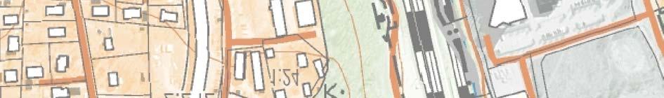 I nordsydlig riktning genom UO löper en gångstig som används som genväg till och från stationen.