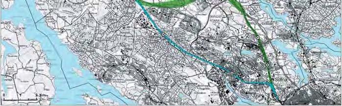 Tre alternativa lösningar för utbyggnaden har utretts: ytläge, nedsänkt läge samt tunnel.