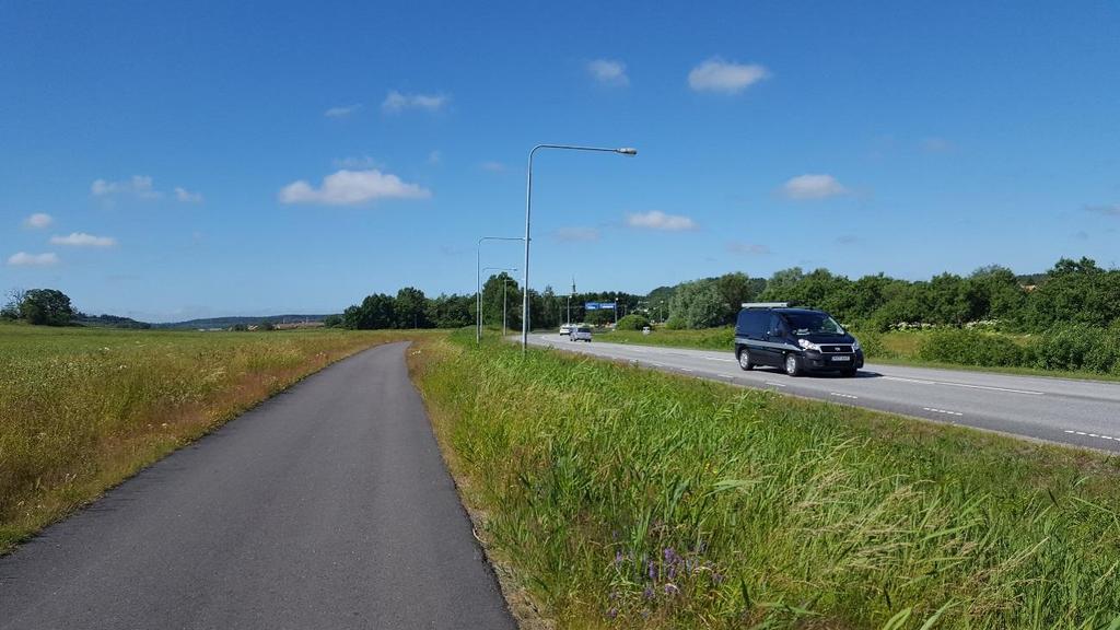Figur 12 visar Trafikverkets dike som går längst med Marstrandsvägen ner mot Kyrkebäcken.