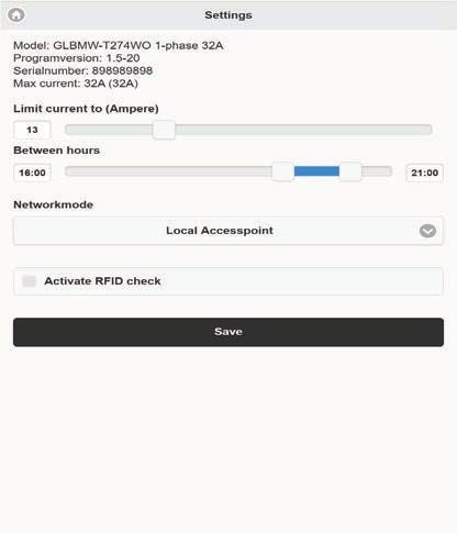 GLB WIFI Master / Begränsa laddström GLB WIFI Master / Anslut laddaren till lokalt nätverk via Wi-Fi Begränsa laddström Anslut laddaren till lokalt nätverk via Wi-Fi endast GLB WIFI Master