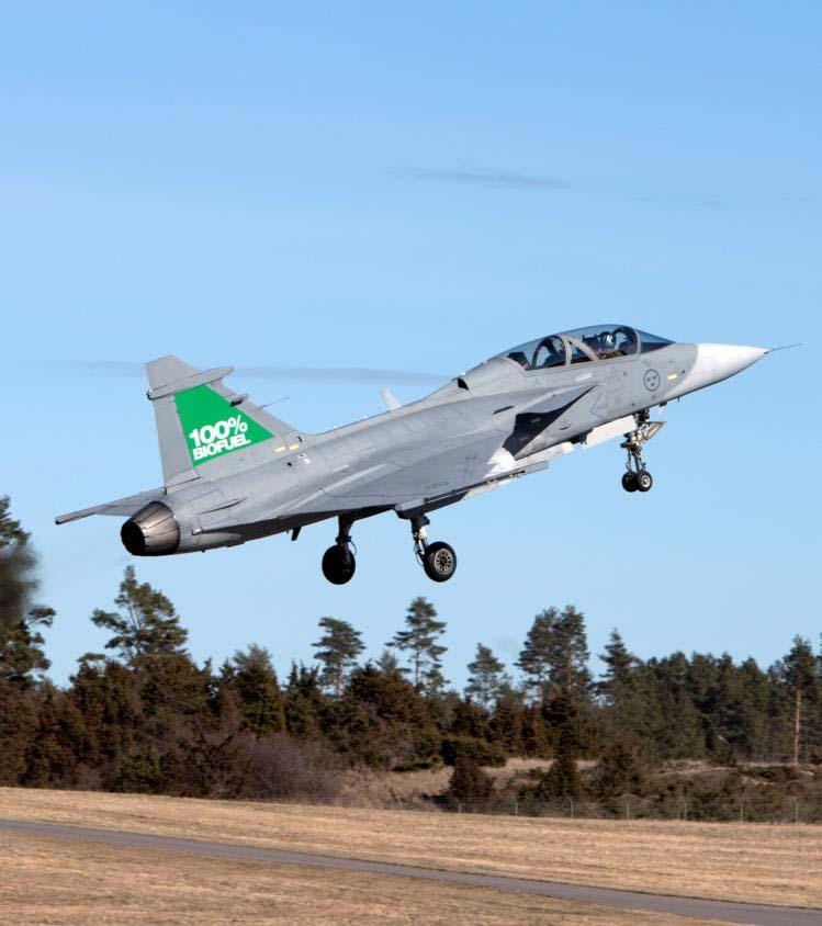 Materiel JAS 39 GRIPEN BIOJET 100 % biobränsle våren 2017 Test och evaluering av