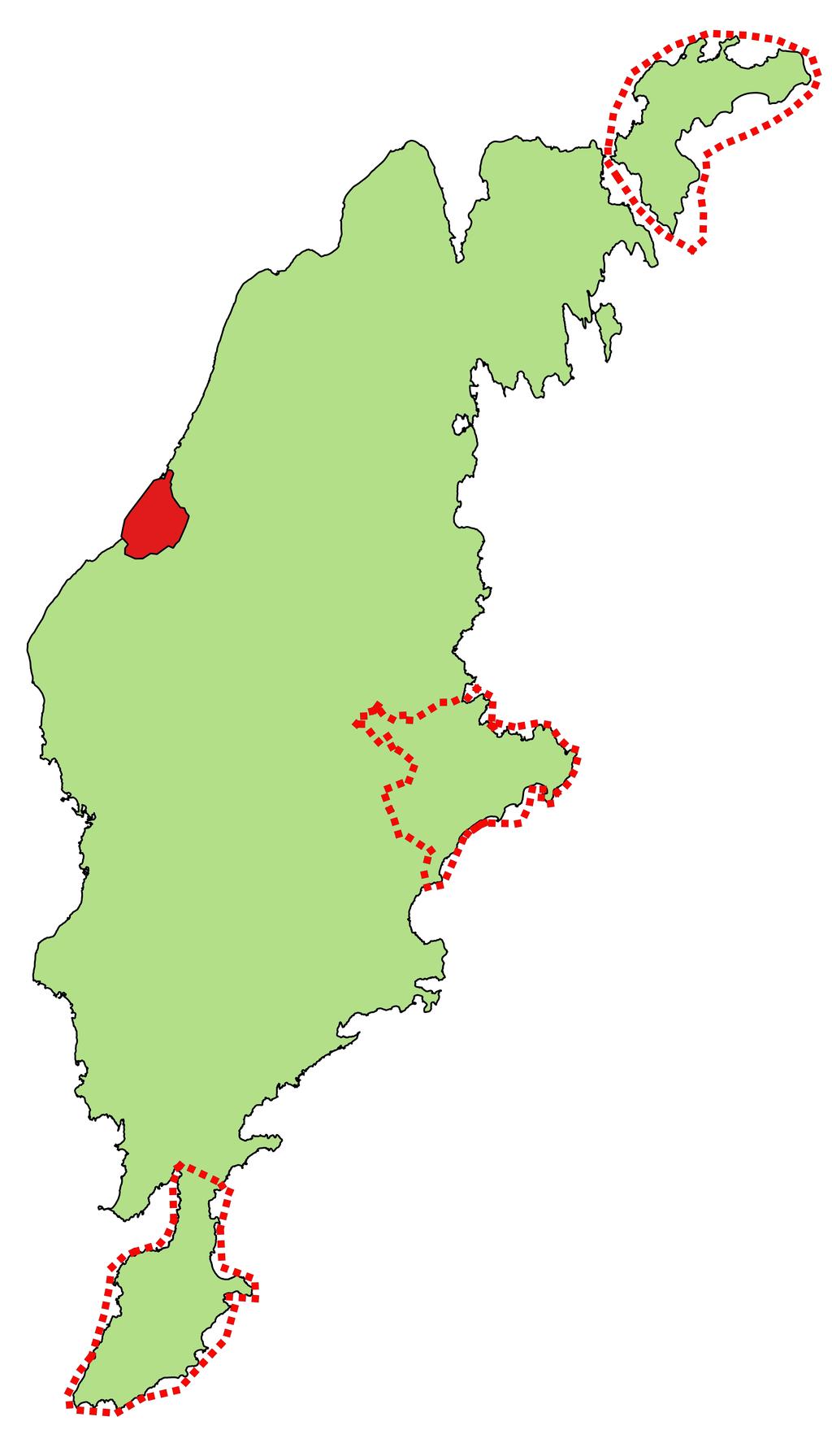 3.3 Geografisk indelning De tre geografiska områden som studeras i arbetet behöver definieras.