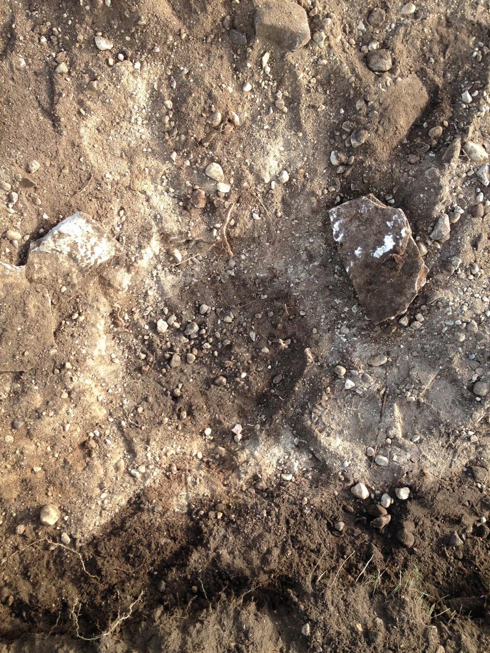 Anläggningen är ca 0,25 cm i diameter och den sträckte sig ca 0,2 meter ner i mineraljorden. Anläggningen innehöll träkol och delvis brända trärester; rester av stolpen.