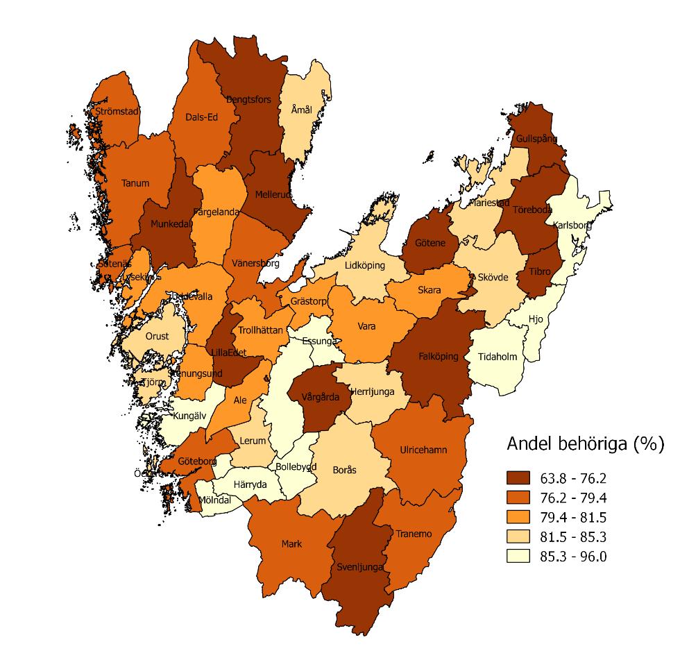 Statistik 2017 Alingsås Andelen avgångselever vårterminen 2017 med