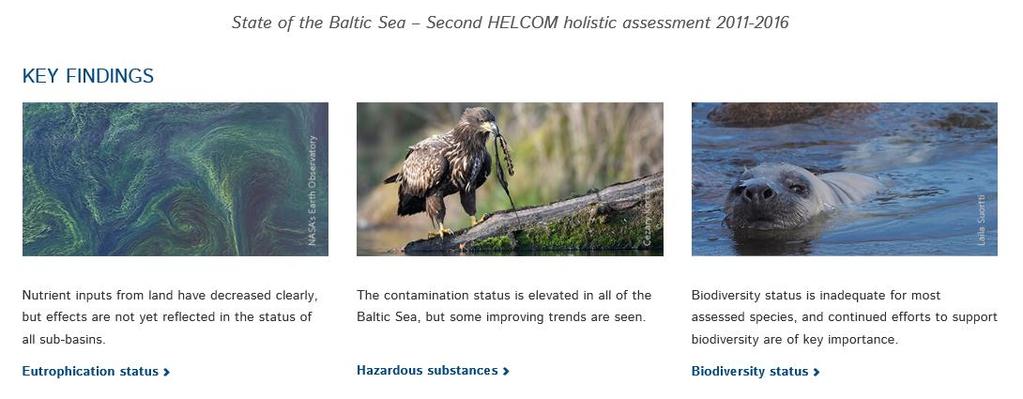 http://stateofthebalticsea.helcom.fi/ http://www.helcom.fi/baltic-sea-trends/indicators/ http://www.