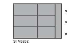 S3P1600KD TAH 4 trähyllor SI W8262 471 471 542 613 693 4 förstärkta trähyllor SI WR8262 547 547 4 metallhyllor SI M8262 753 4 trähyllor,