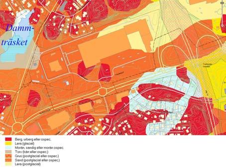 4.4 Landskap och natur 4.4.1 Mark och vegetation Större delen av programområdet består av hårdgjorda ytor såsom tak och asfalterade parkeringsytor.