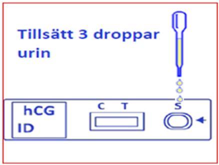 Provtagning Morgonurin föredras för att få ett säkrare resultat men urinprov som tas när som helst under dagen kan användas. Provvolym 5 ml urin, analysen kräver 3 droppar (100 µl).