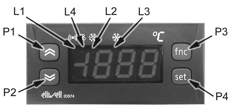 Montering 5.8 Termostatens bruksanvisning Apparaten är försedd med elektronisk temperatur- och styrenhet för avfrostning. Temperaturdisplay och brytare är placerade på maskindelens övre del.